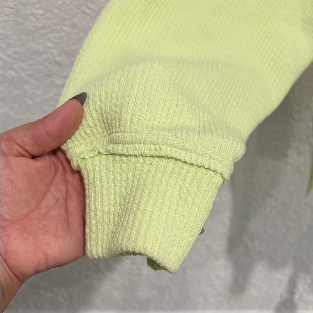 Aerie Wonder Textured V-Neck Sweatshirt Women’s Pullover Cozy Casual Sweater - Picture 7 of 9